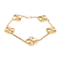 CLOVER 5 MOTIF PINK GOLD BRACELET