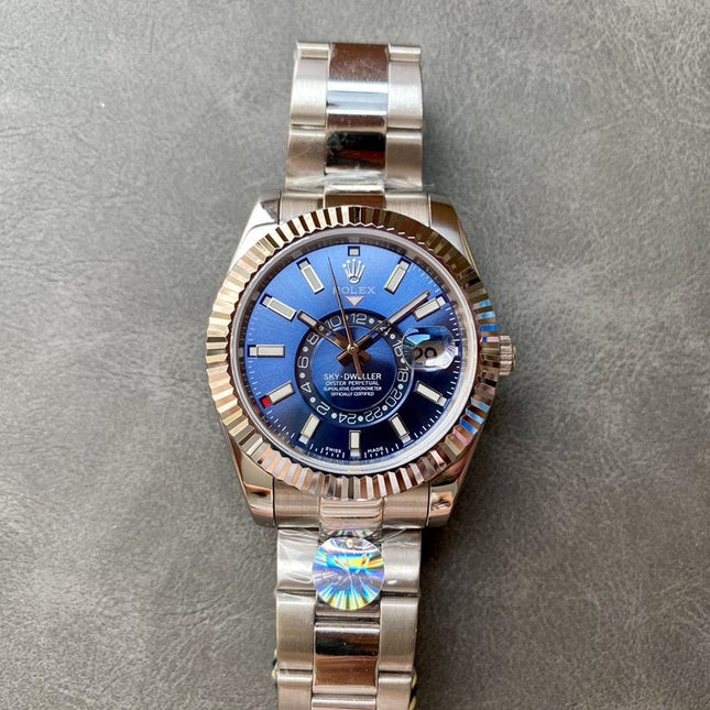 SKY-DWELLER 42 STEEL BLUE DIAL OYSTER BRACELET