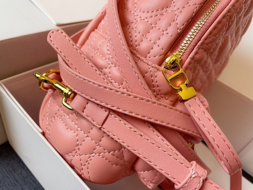 SMALL BACKPACK PINK CANNAGE LAMBSKIN
