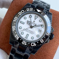 GMT-MASTER II CUSTOM ALL BLACK BEZEL WHITE DIAL
