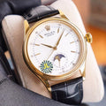 CELLINI 41 MOONPHASE GOLD CASE LEATHER