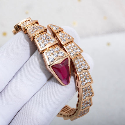 SERPENTI BRACELET 6.8MM PINK GOLD DIAMOND
