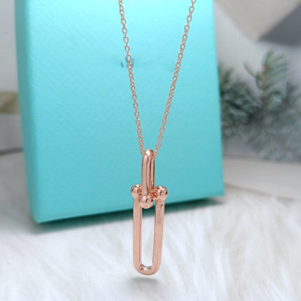 HARDWARE DROP DOUBLE LINK PEDANT NECKLACE
