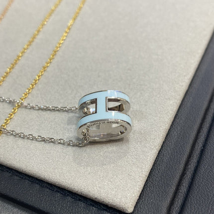 POP H LIGHT BLUE NECKLACE