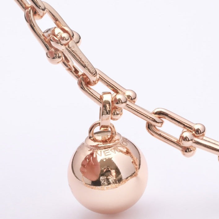 HARDWARE WRAP PINK GOLD BRACELET
