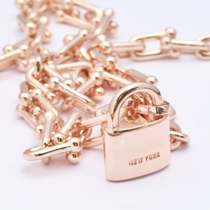 HARDWARE PINK GOLD WRAP NECKLACE