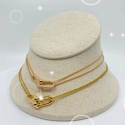HARDWARE GOLD DOUBLE LINK NECKLACE