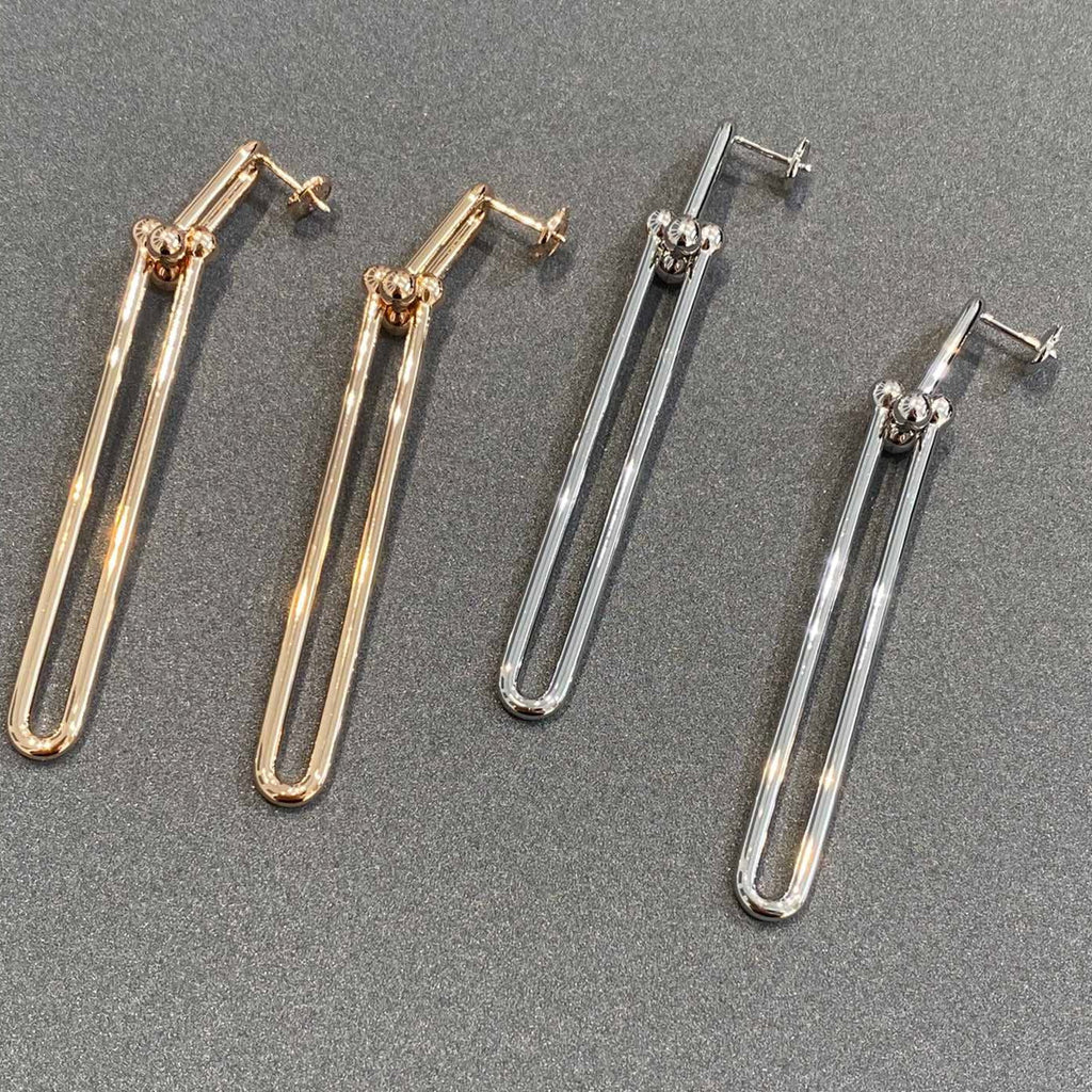HARDWARE DOUBLE LONG LINK EARRINGS