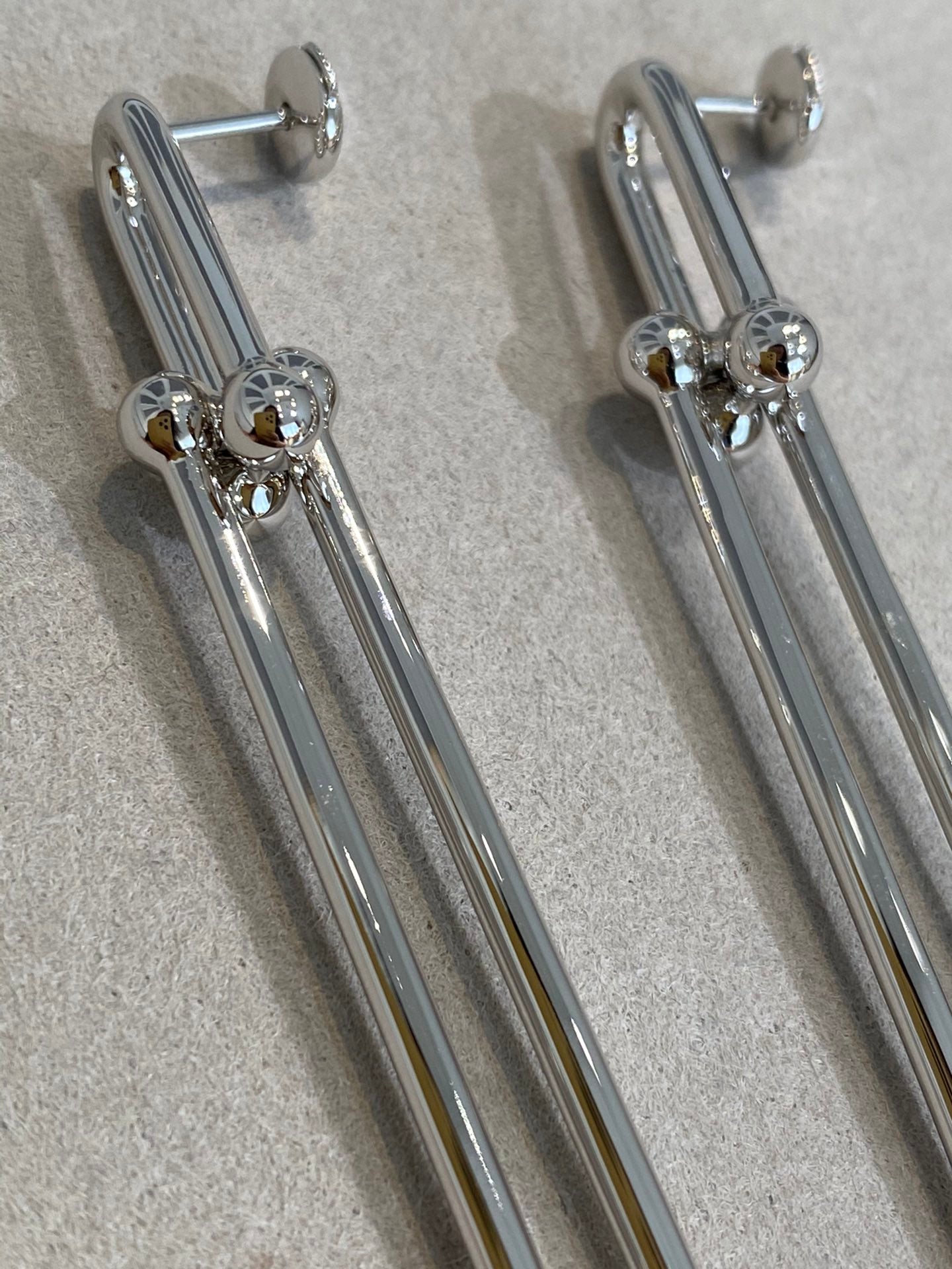 HARDWARE DOUBLE LONG LINK EARRINGS