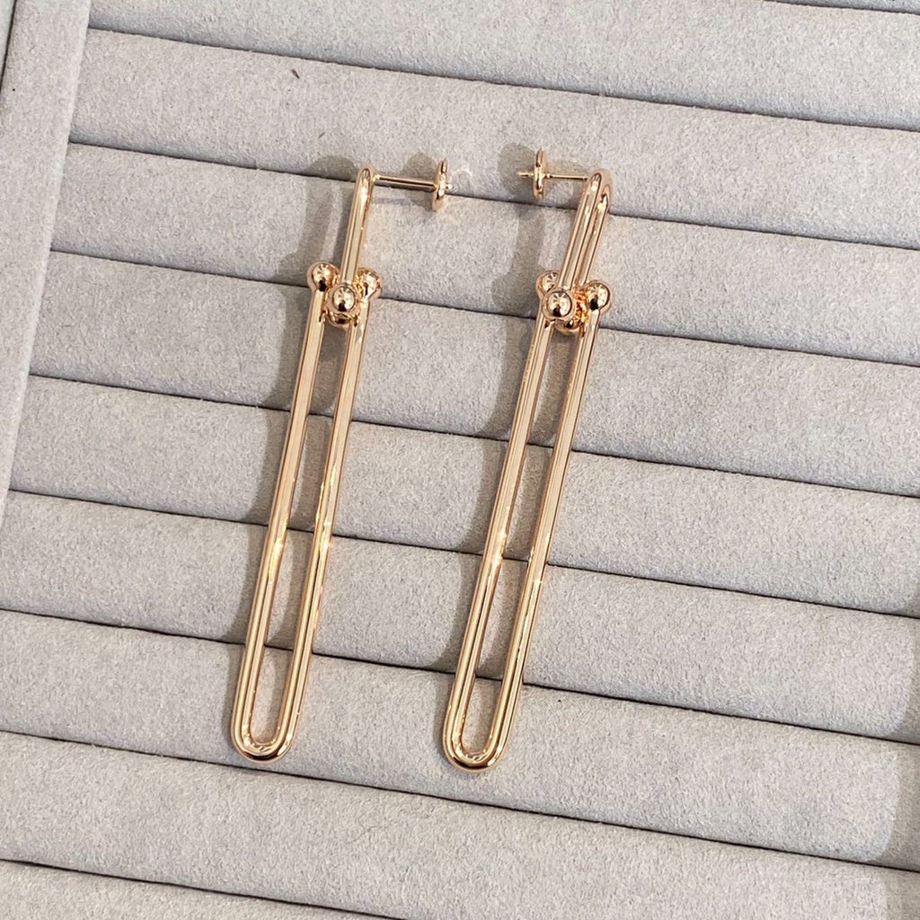 HARDWARE DOUBLE LONG LINK EARRINGS