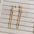 HARDWARE DOUBLE LONG LINK EARRINGS