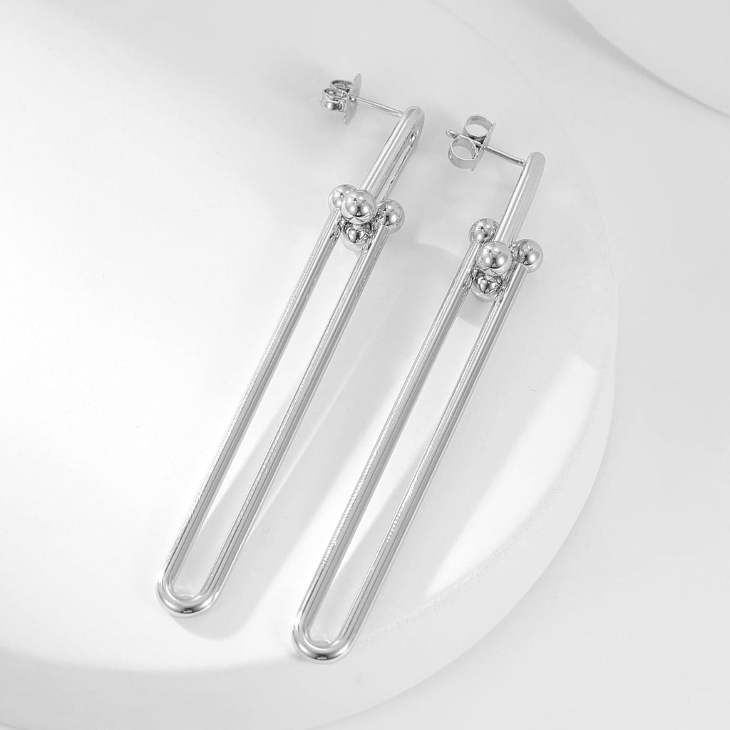 HARDWARE LONG DROP EARRINGS