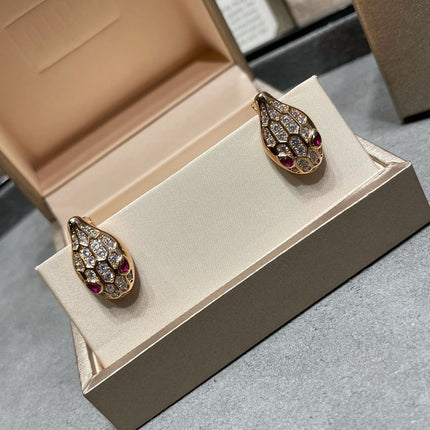 SERPENT DIAMOND STUD EARRINGS