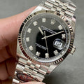 DATEJUST 36MM STAINLESS STEEL BLACK DIAL