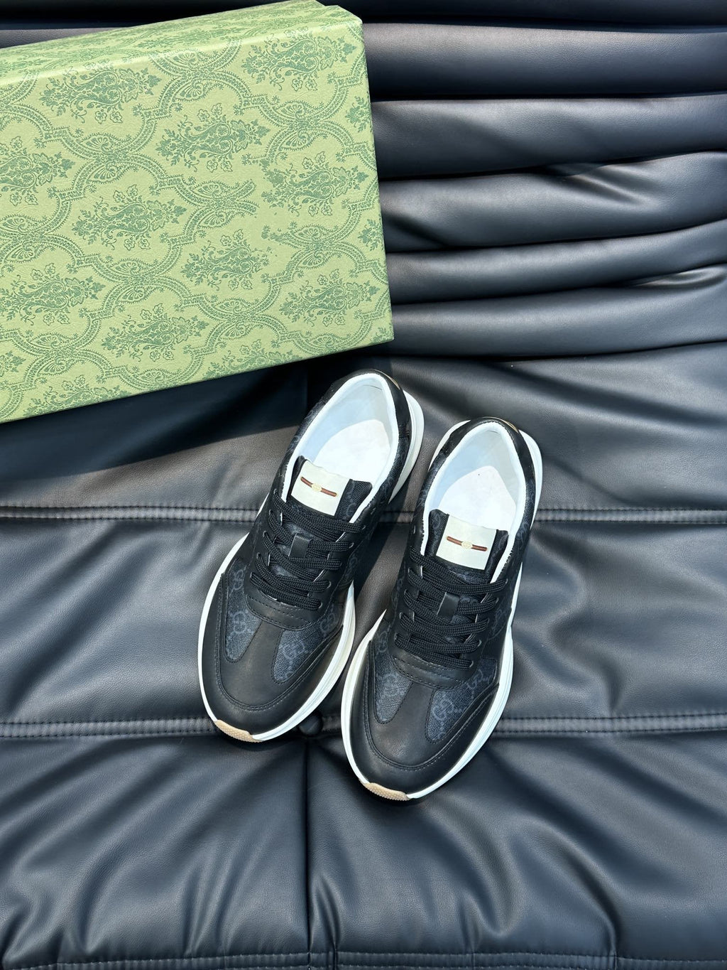 GG RETRO RHYTON SNEAKERS SHOES BLACK