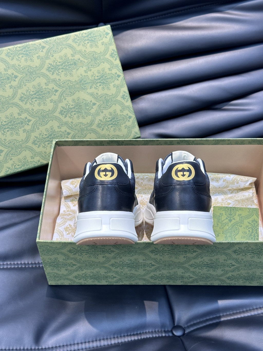 GG RETRO RHYTON SNEAKERS SHOES BLACK