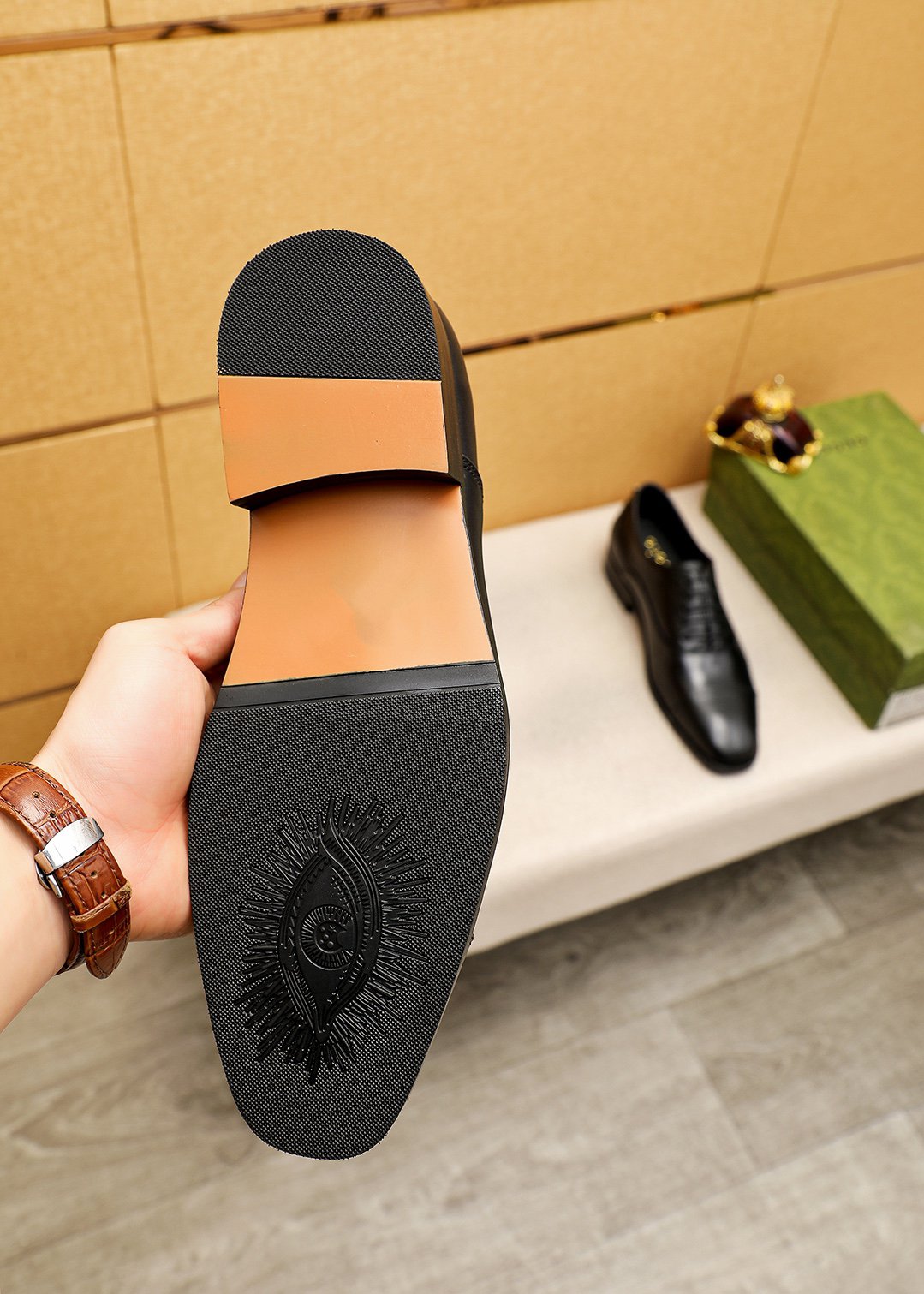GG MONKSTRAP LEATHER BLACK