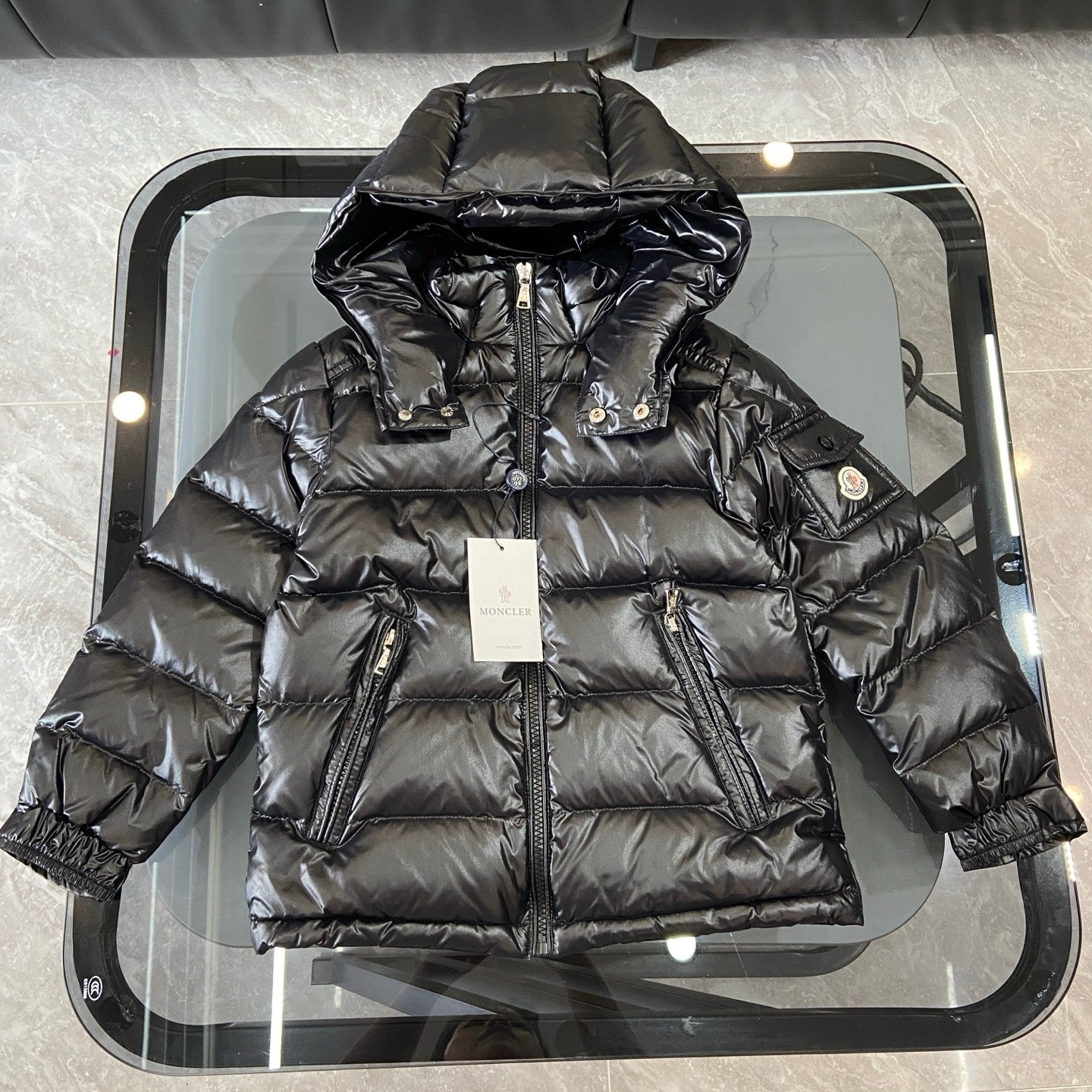 MONCLER KID JACKET IN BLACK