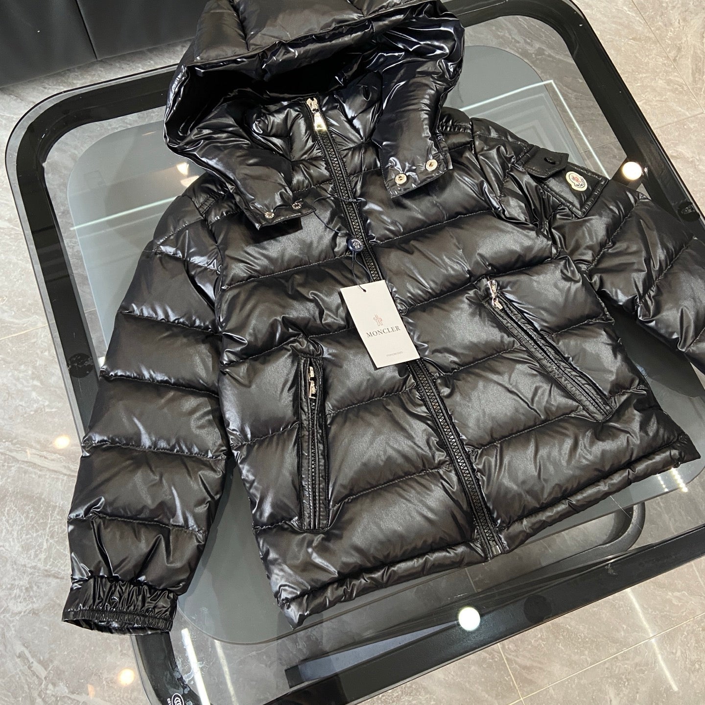 MONCLER KID JACKET IN BLACK