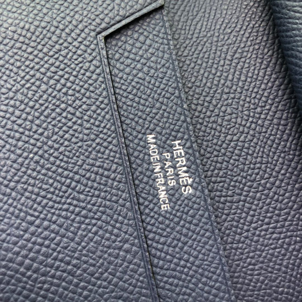BEARN COMPACT WALLET 12 IN PRUSSIAN BLUE EPSOM LEATHER