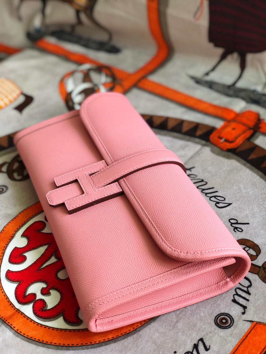 JIGE ELAN 29 CLUTCH IN BALLERINA PINK CALFSKIN
