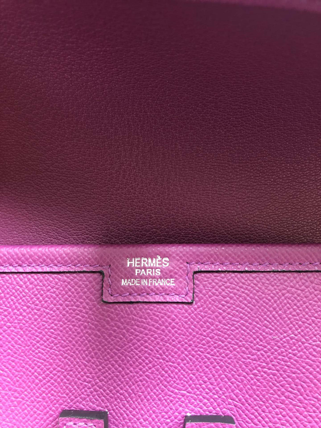 JIGE ELAN 29 CLUTCH IN MAGENTA PURPLE CALFSKIN