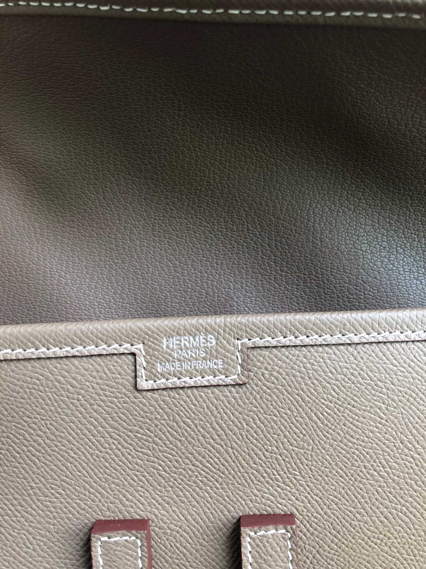 JIGE ELAN 29 CLUTCH IN MEDIUM BROWN CALFSKIN