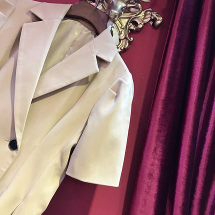 BALENCIAGA 26S SHORT-SLEEVE BLAZER DRESS 245