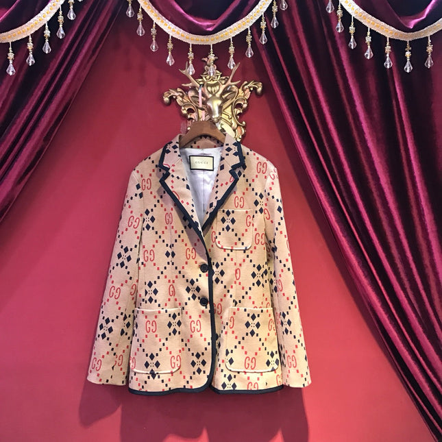 GUCCI 26S GG MONOGRAM PRINT BLAZER 502