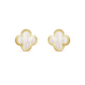PURE CLOVER MOP PINK GOLD EARRINGS