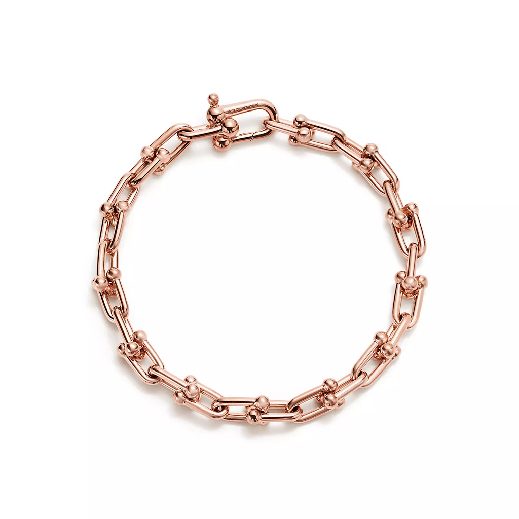 HARDWARE SMALL LINK 26 MOTIF PINK GOLD BRACELET