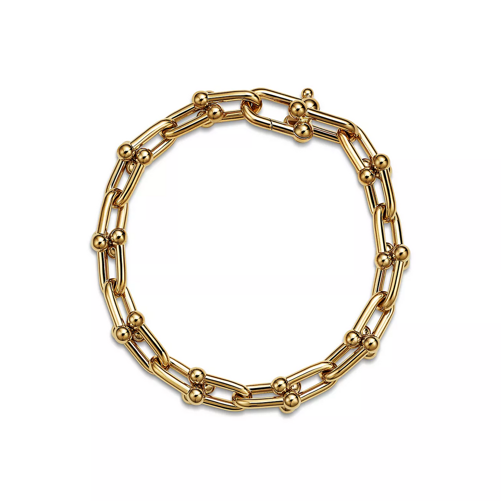 HARDWARE MEDIUM LINK 20 MOTIF GOLD BRACELET