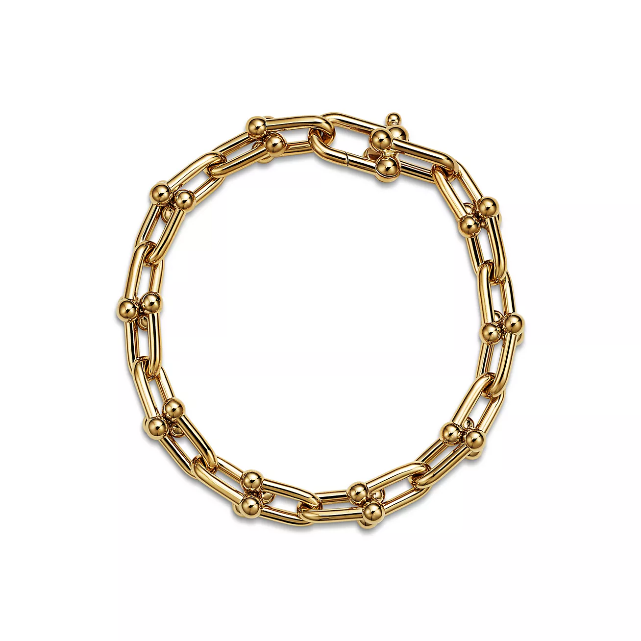 HARDWARE MEDIUM LINK 20 MOTIF GOLD BRACELET