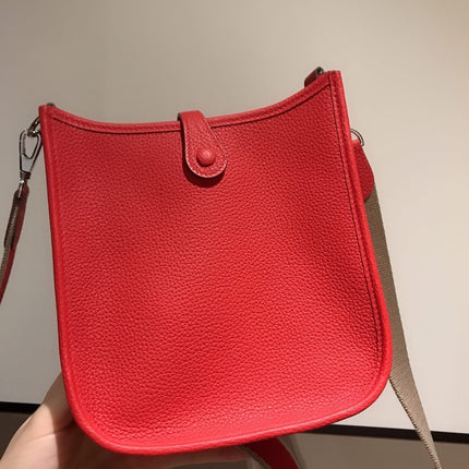 HM EVELYNE MINI 18 RED CALFSKIN