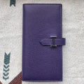 BEARN LONG 17 WALLET IN INDIGO PURPLE EPSOM LEATHER