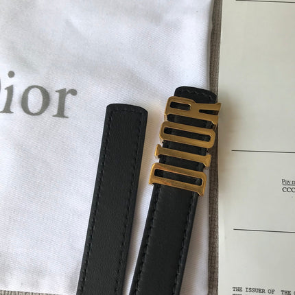DIOR 26S BELT 20 MM IN BLACK CALFSKIN 638566