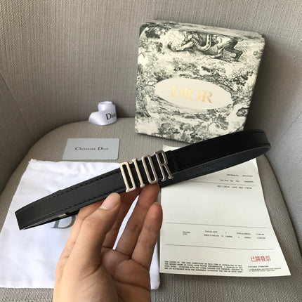 DIOR 26S BELT 20 MM IN BLACK CALFSKIN 638565