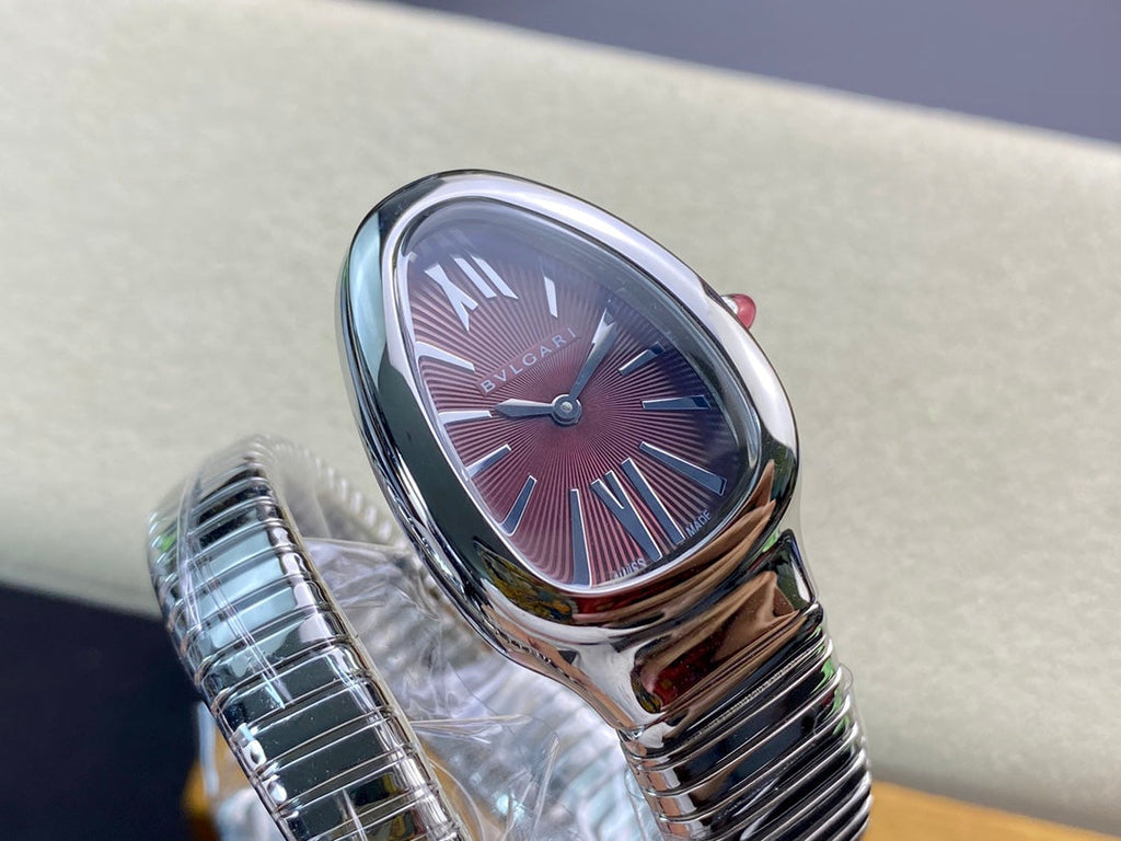 SERPENTI TUBOGAS QUARTZ STEEL RED DIAL