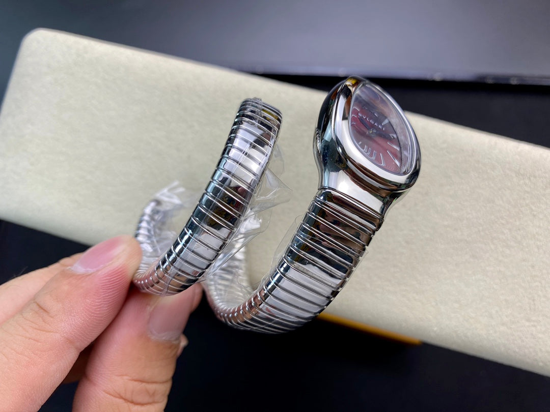 SERPENTI TUBOGAS QUARTZ STEEL RED DIAL