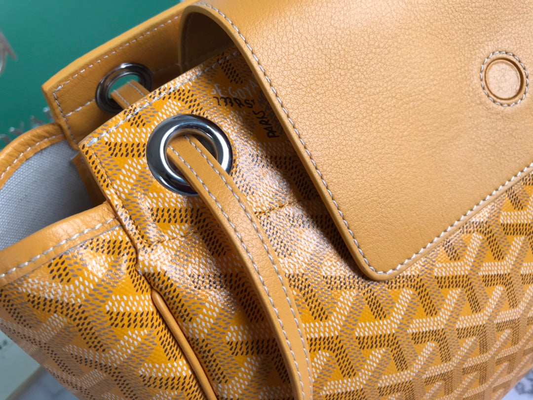GOYA 26S ROUETTE PM TOTE BAG 30CM IN CARAMEL BROWN CANVAS AND CALFSKIN