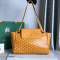 GOYA 26S ROUETTE PM TOTE BAG 30CM IN CARAMEL BROWN CANVAS AND CALFSKIN