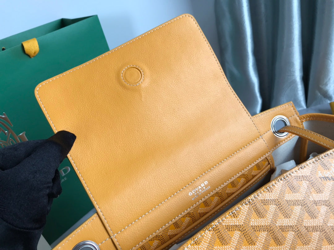 GOYA 26S ROUETTE PM TOTE BAG 30CM IN CARAMEL BROWN CANVAS AND CALFSKIN