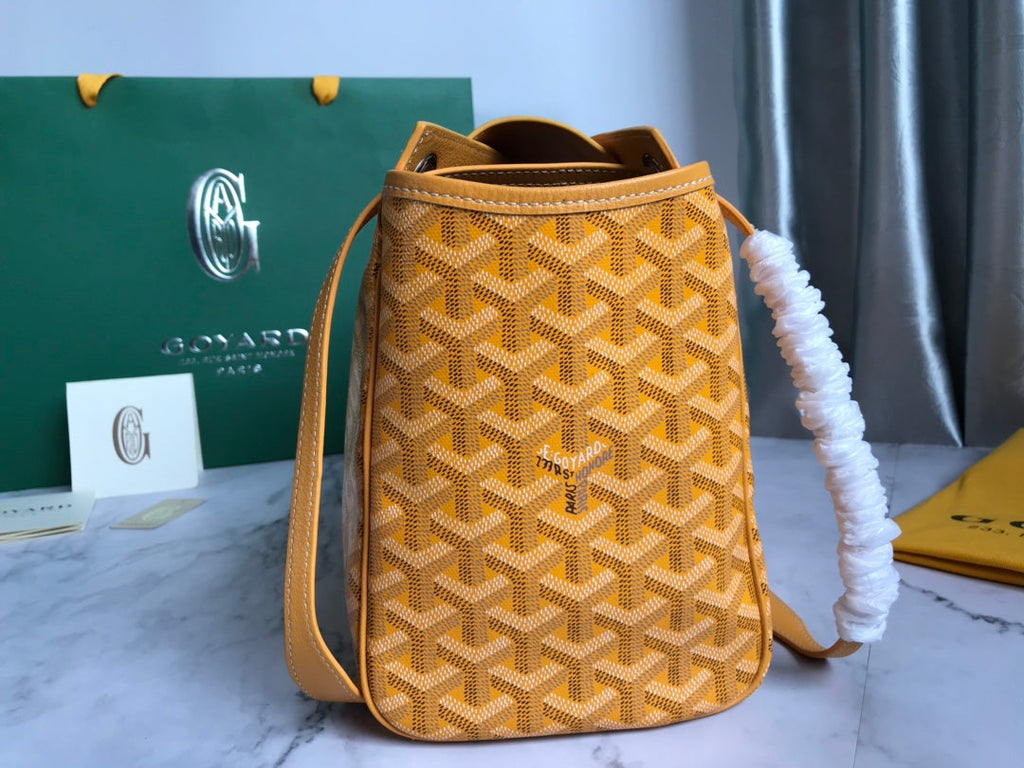 GOYA 26S ROUETTE PM TOTE BAG 30CM IN CARAMEL BROWN CANVAS AND CALFSKIN
