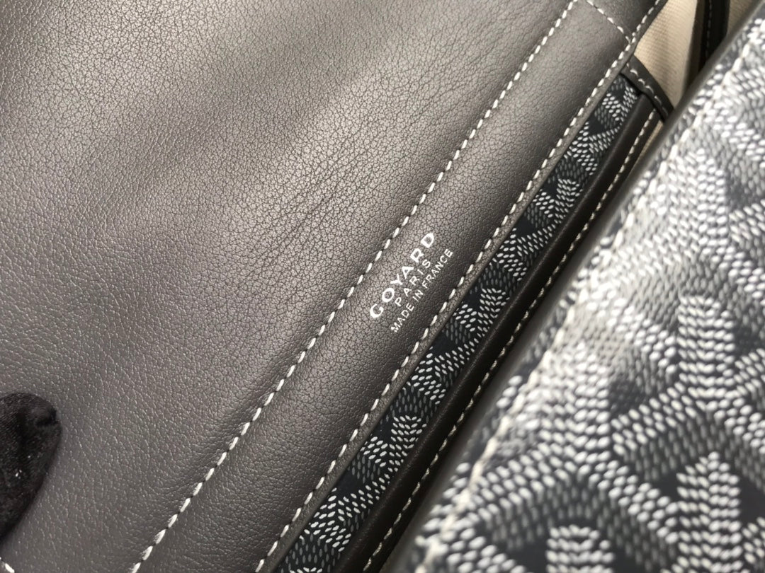 GOYA 26S ROUETTE PM TOTE BAG 30CM IN GRAY CANVAS AND CALFSKIN