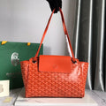 GOYA 26S ROUETTE PM TOTE BAG 30CM IN ORANGE CANVAS AND CALFSKIN