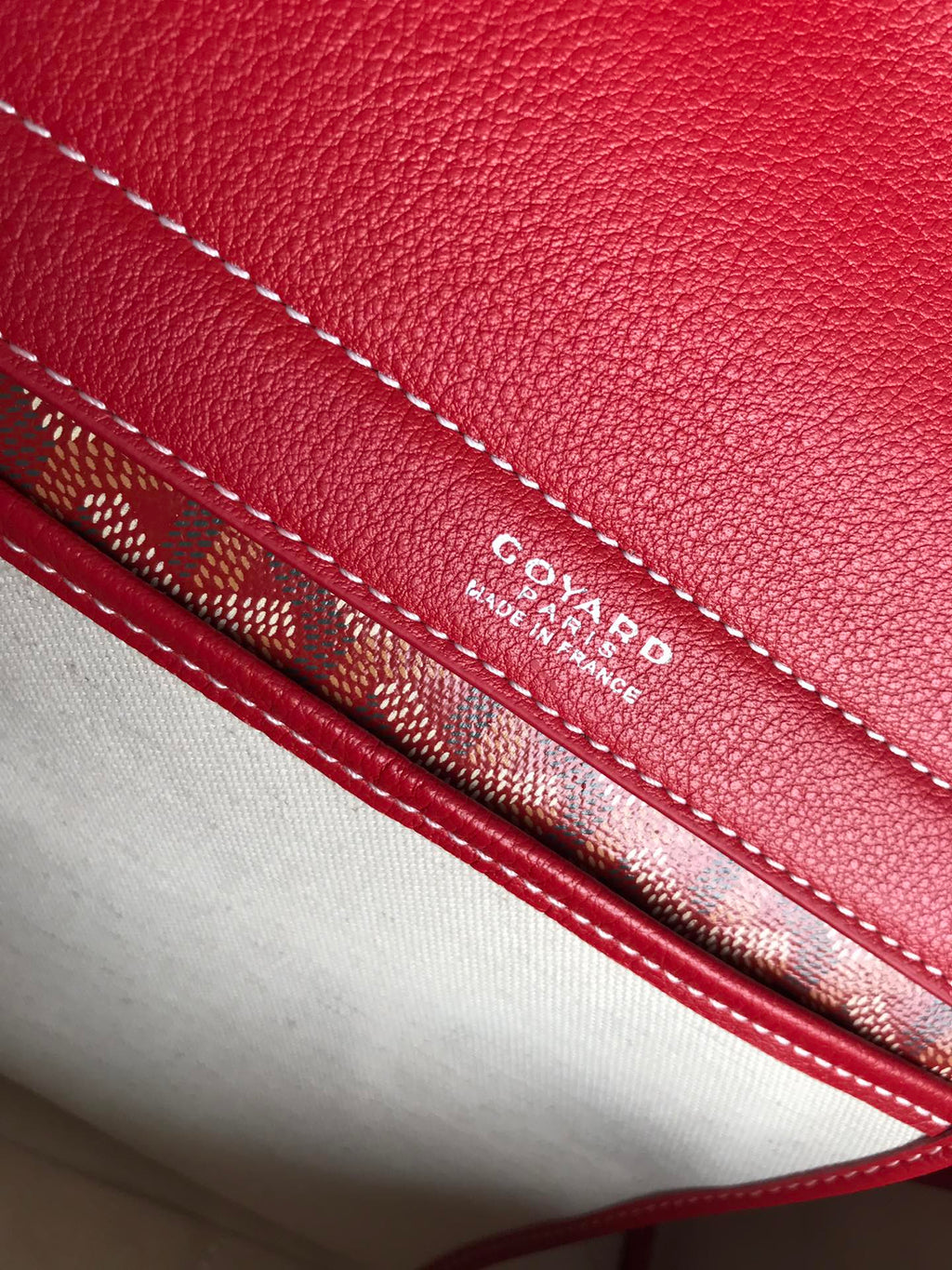 GOYA 26S ROUETTE PM TOTE BAG 30CM IN DARK RED CANVAS AND CALFSKIN