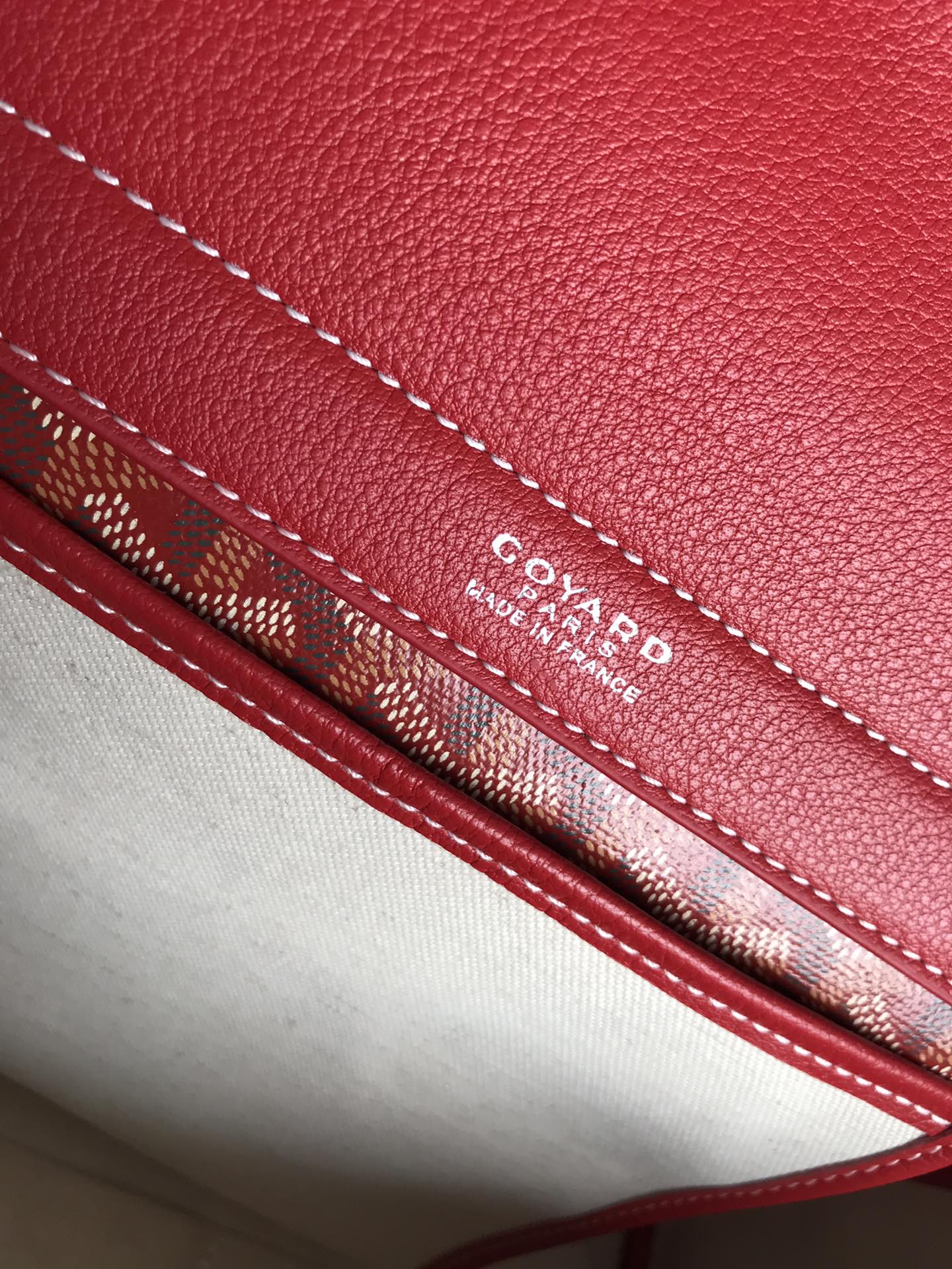 GOYA 26S ROUETTE PM TOTE BAG 30CM IN DARK RED CANVAS AND CALFSKIN