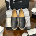 CC ESPADRILLES PLATFORM IN ALL BLACK CALFSKIN