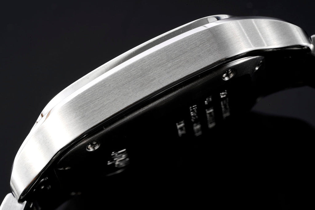 SANTOS MEDIUM MODEL DE CARTIER WATCH SILVER CASE WITH WHITE DIAL