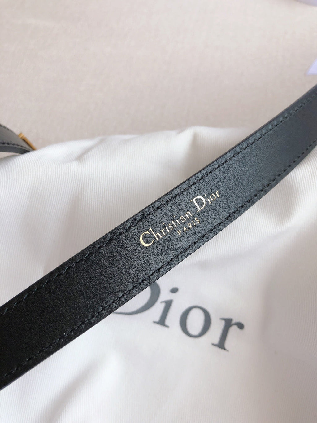 DIOR 25S BELT 20 MM IN BLACK CALFSKIN 613178
